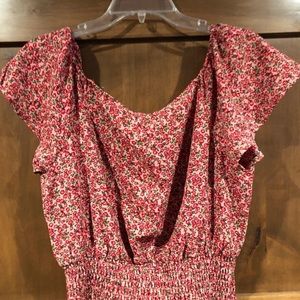 Floral print juniors top